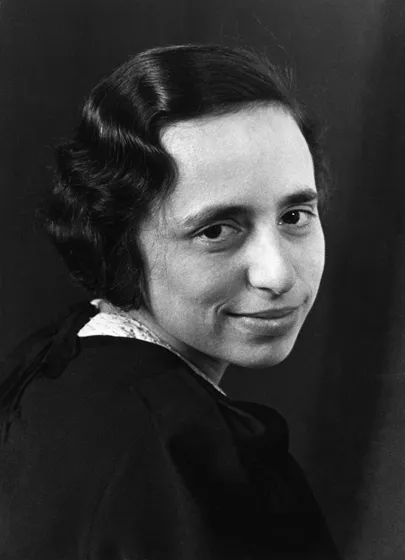  Black and white photo of a woman.