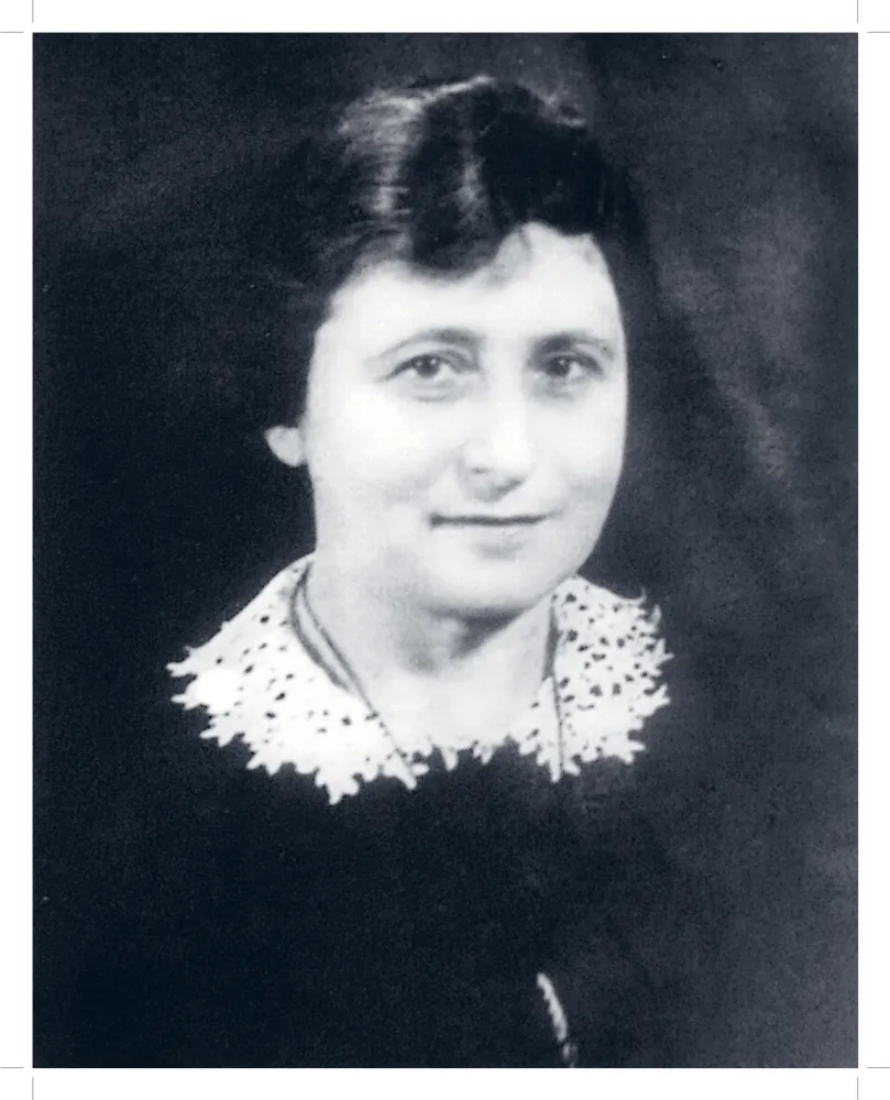 Schwarz-weiß-Foto einer Frau. 
