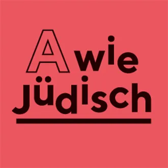 Die Schrift "A wie jüdisch" auf rotem Grund.