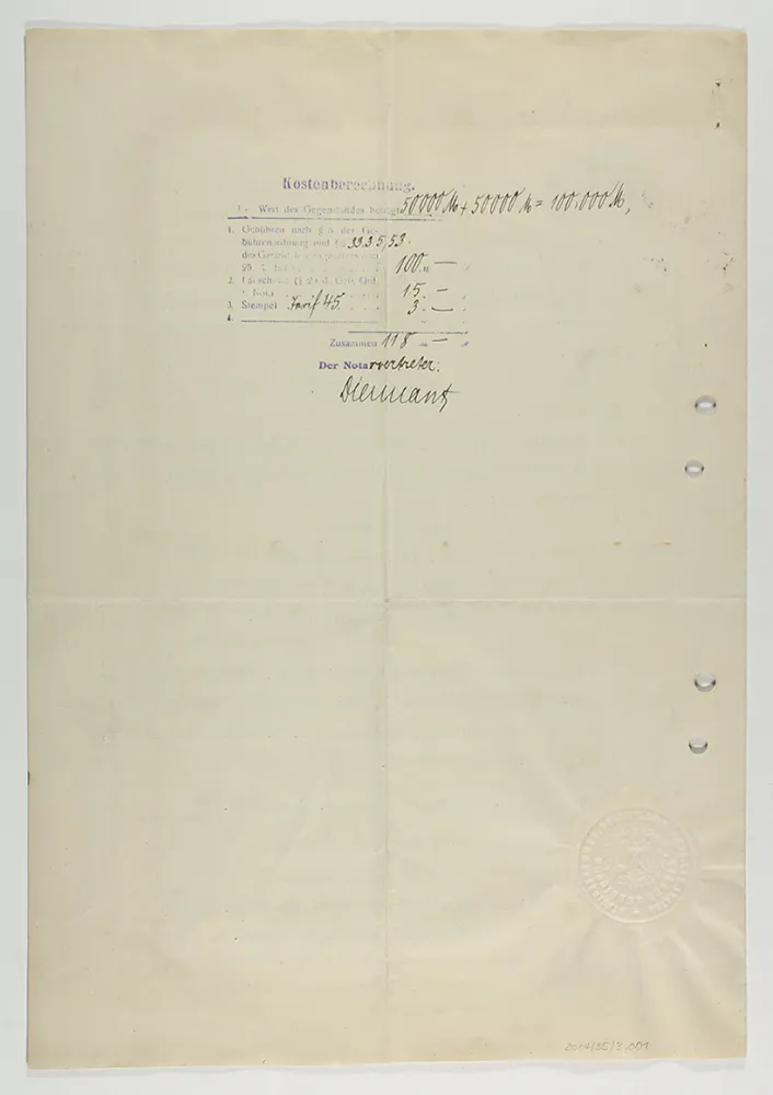 Calculation of costs of adoption agreement