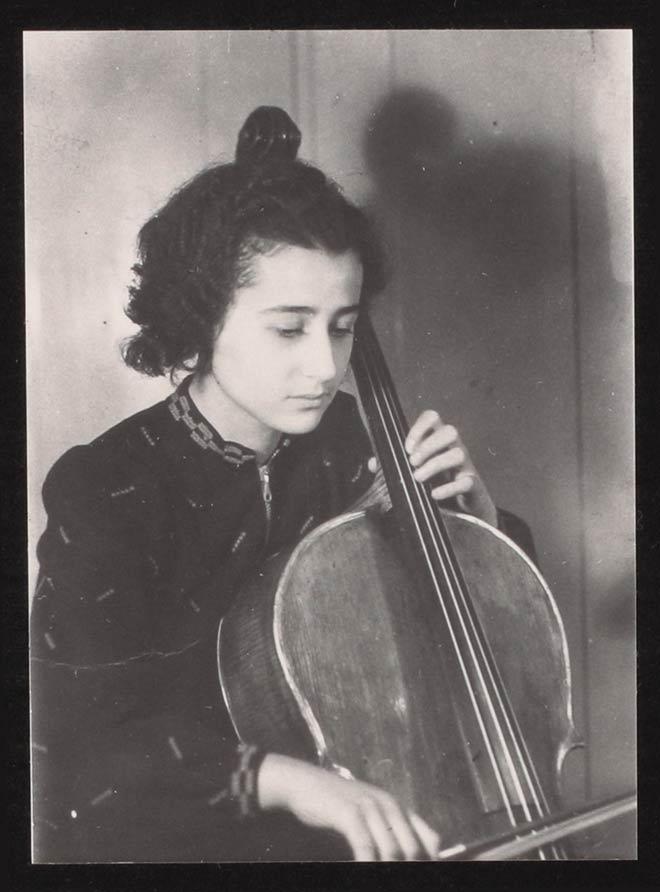 Anita Lasker 1938 playing the cello