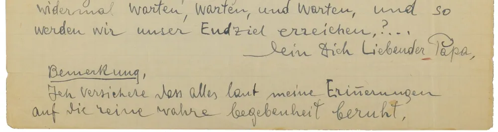 Final lines of a handwritten letter