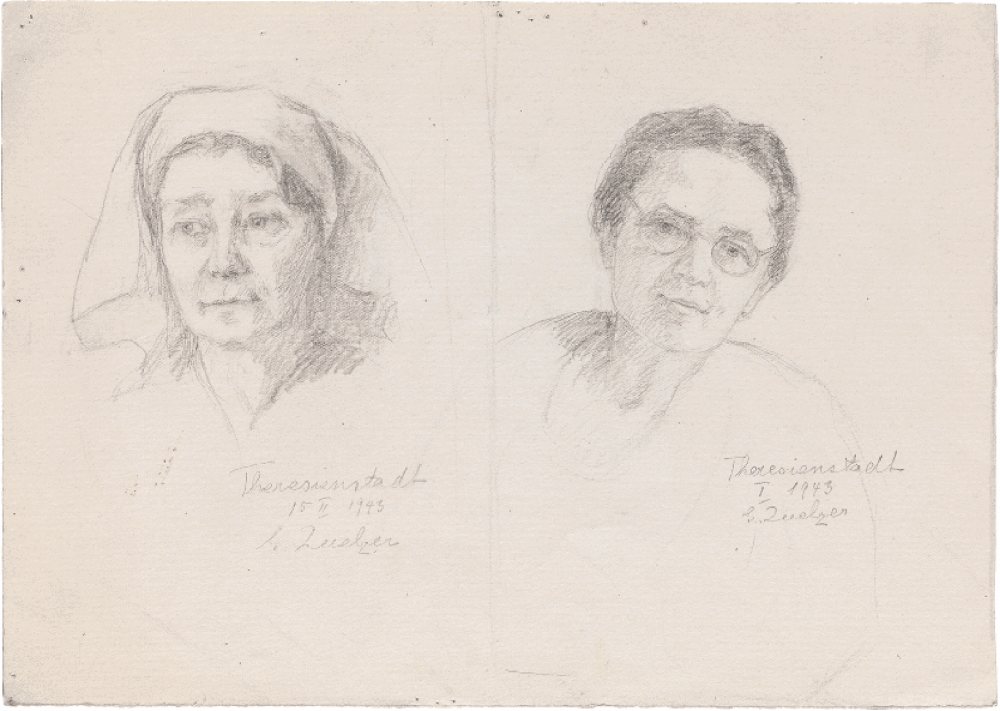 Drawing of two different women.