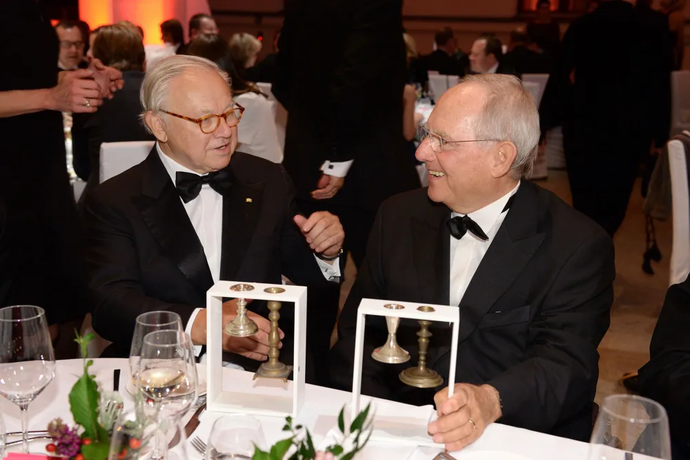 Anniversary dinner 2014: Award winners Wolfgang Schäuble and Hubert Burda