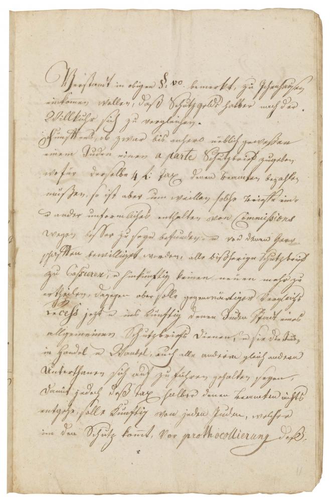 Handschriftliches Dokument aus dem 18. Jahrhundert.