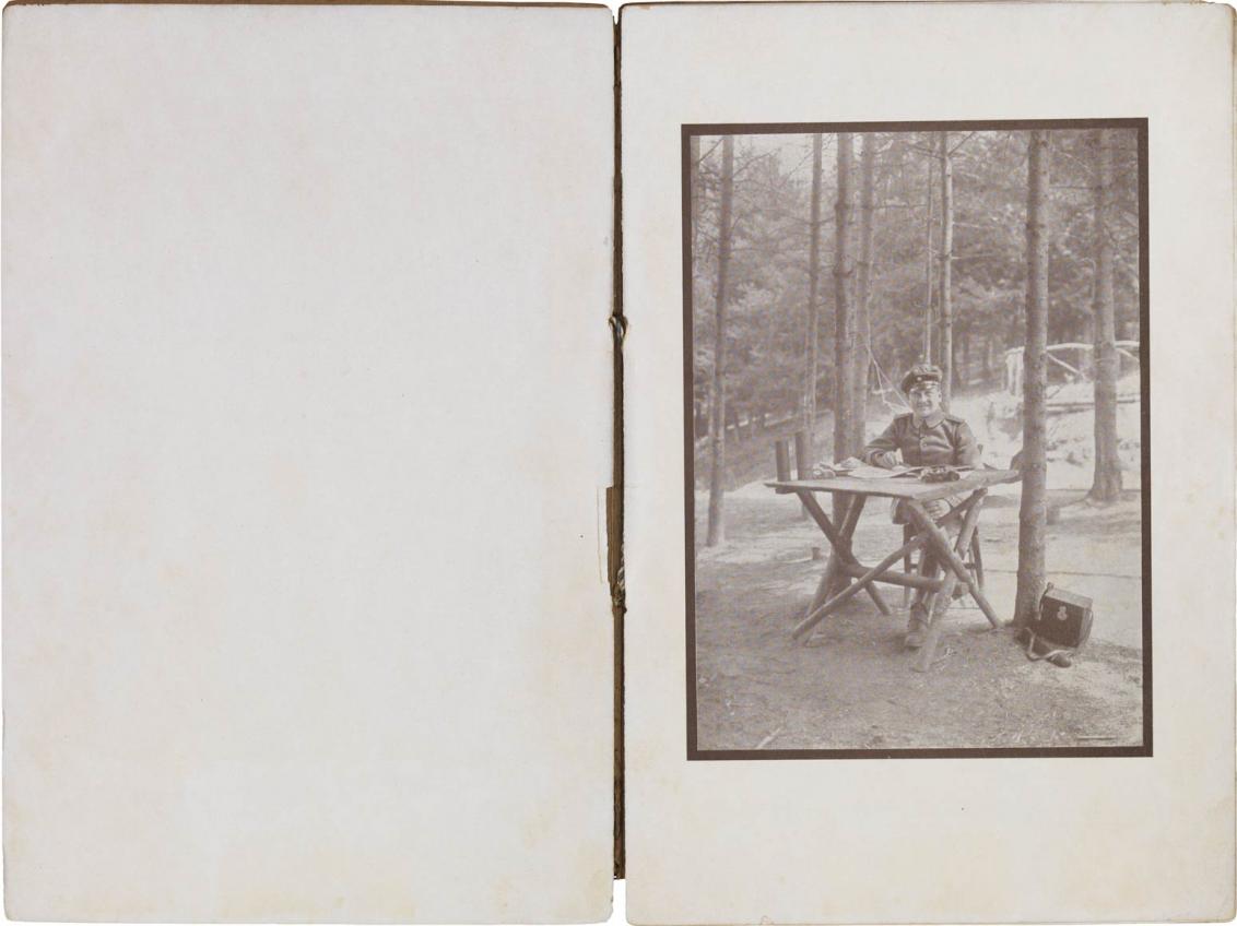 Double-page, with photograph, printed