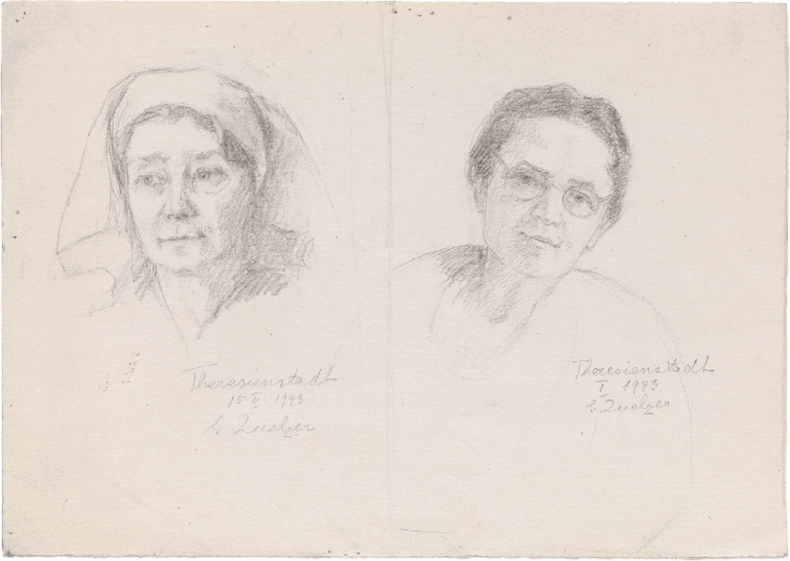 Drawing of two different women.