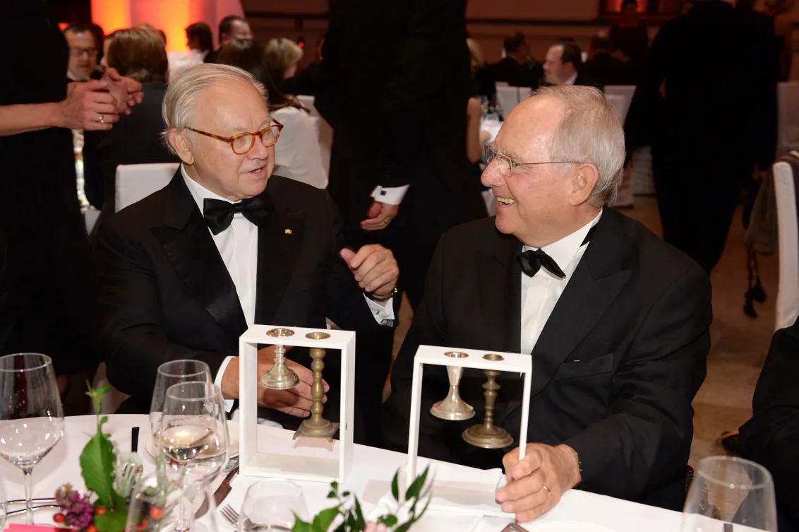 Anniversary dinner 2014: Award winners Wolfgang Schäuble and Hubert Burda