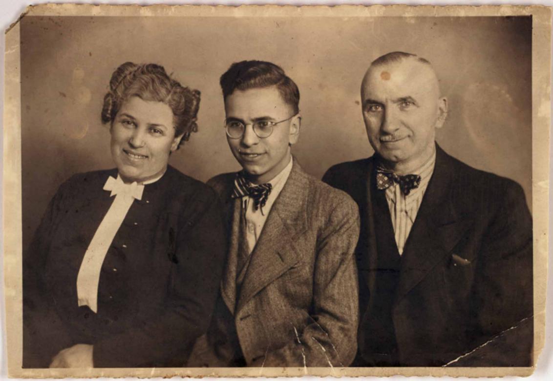 Henry Wuga with mother and father.