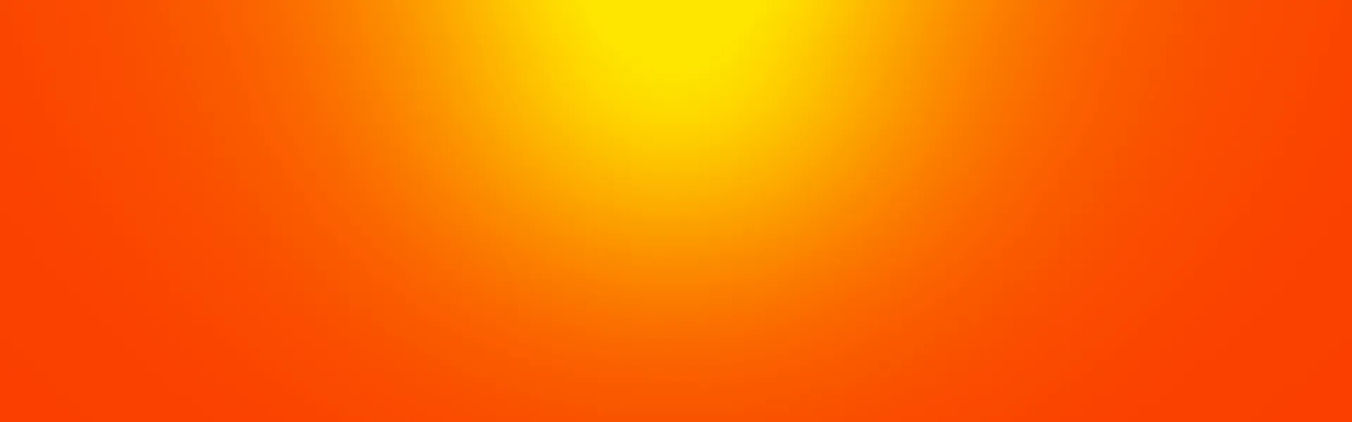 Orange Farbfl&auml;che in deren Mitte ein gelber ausstrahlender Punkt ist, der an einen Sonnenaufgang erinnert.