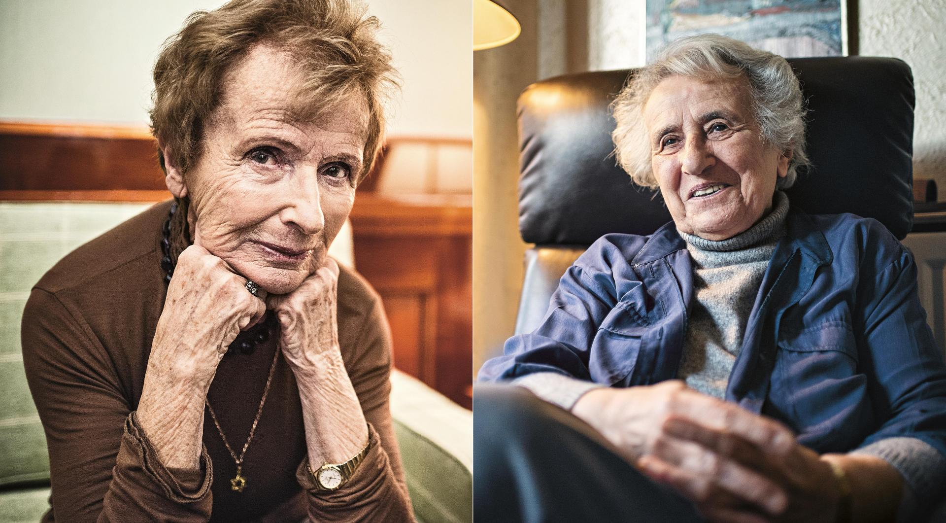 Porträts von Renate Harpprecht (links) und Anita Lasker-Wallfisch