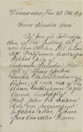 Brief: handschriftlich