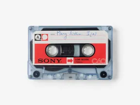 Cassette with label.