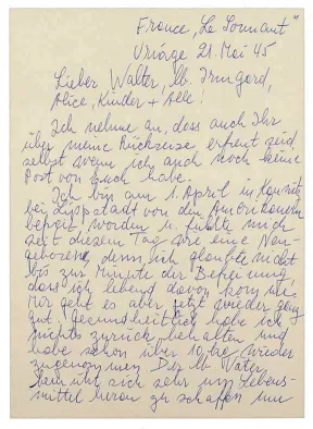 Die erste Seite des im Flie&szlig;text ausf&uuml;hrlich zitierten Briefs