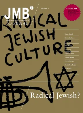 Cover of "Radical Jewish", Journal Four: an illustrated trumpet with a jewish star with the words "Radical Jewish Culture" above it
