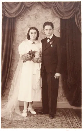 Schwarz-Wei&szlig; Fotografie eines Hochzeitspaares