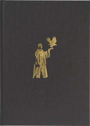 The cover shows a golden figure on a black background. Her left arm is raised, on her hand an eagle takes flight.