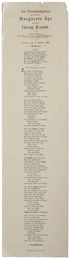 A printed poem