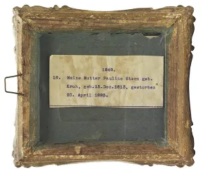 R&uuml;ckseite der Daguerreotypie von Pauline Stern