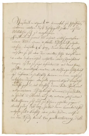 Handschriftliches Dokument aus dem 18. Jahrhundert.