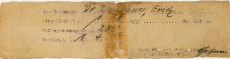 Extremely long yellowed note with faded text. Some words are handwritten, others typed