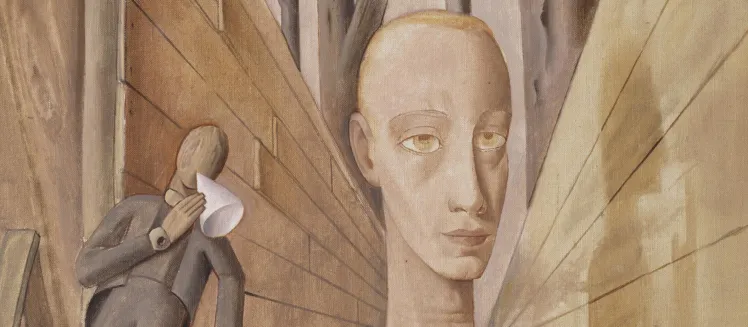 Ausschnitt aus dem Gemälde „Einsamkeit“ von  Felix Nussbaum