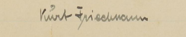 Kurt Friedmann’s signature