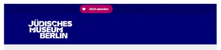 Grafik vom oberen Rand der Startseite mit berryfarbenem Spenden-Button.