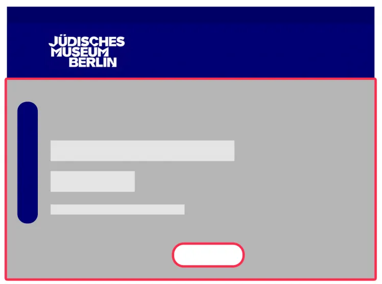 Graphik vom rot umrandeten großen Teaser. Der Button-Link ist auch rot umrandet.
