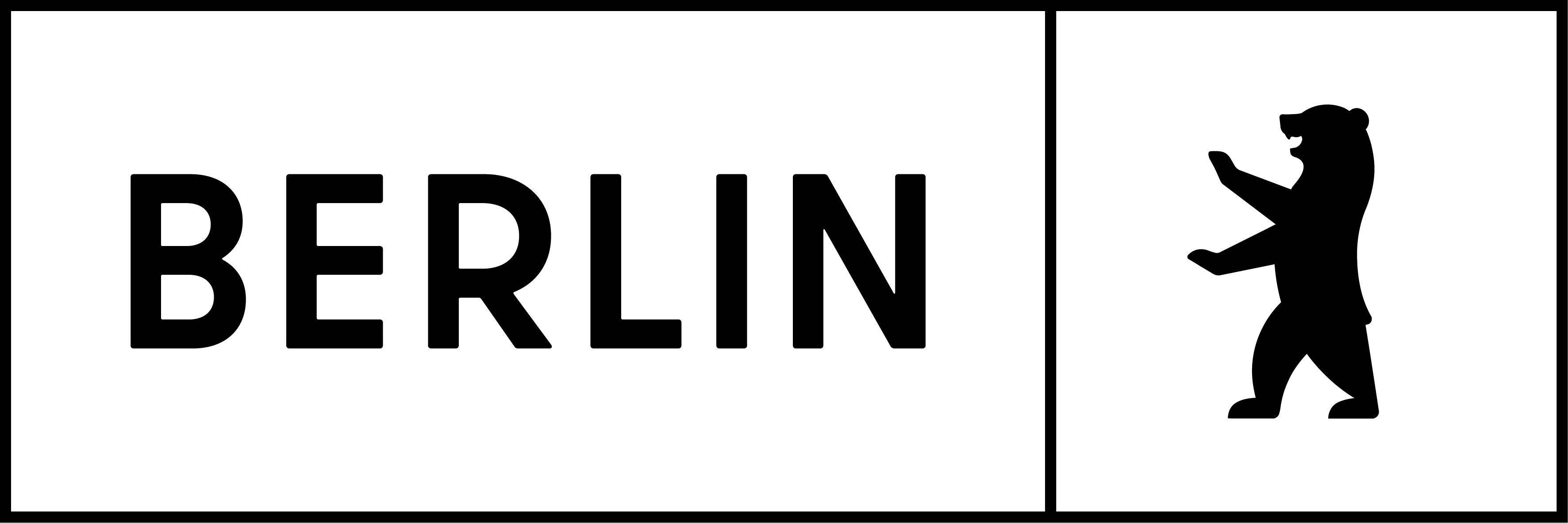 Logo der Stadt Berlin mit dem Schriftzug Berlin und dem Berliner Bären.