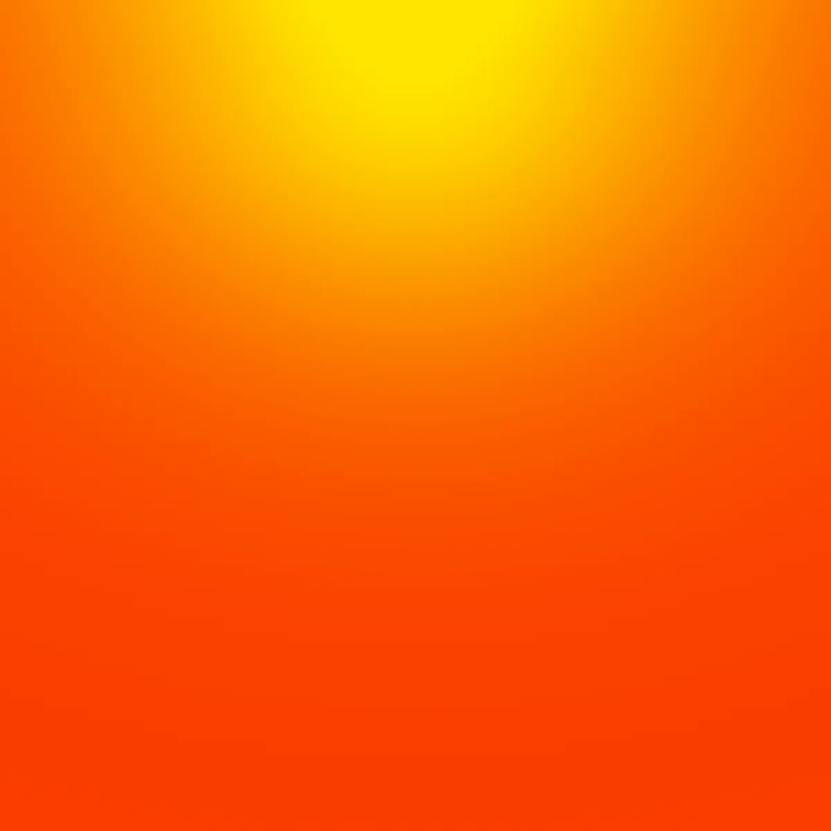 Orange Farbfl&auml;che in deren Mitte ein gelber ausstrahlender Punkt ist, der an einen Sonnenaufgang erinnert.