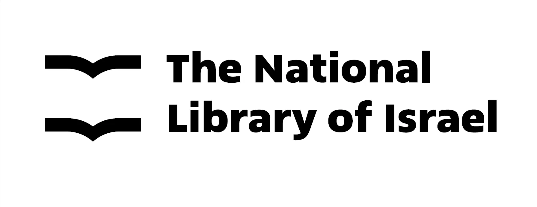 The label shows the writing The National Library of Israel and two black lines.