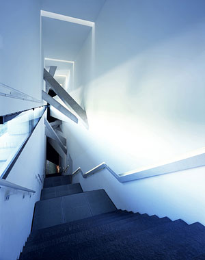 Inside the Jewish Museum Berlin, the Sackler staircase